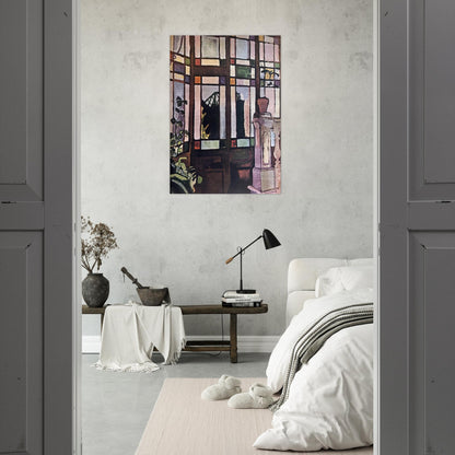 WINDOW WITH COLOURED GLASSES 1906 - Raoul Dufy Brushed Aluminum Print - 70x100 cm / 28x40 inches | Raoul Dufy Aluminum Print | Raoul Dufy Prints