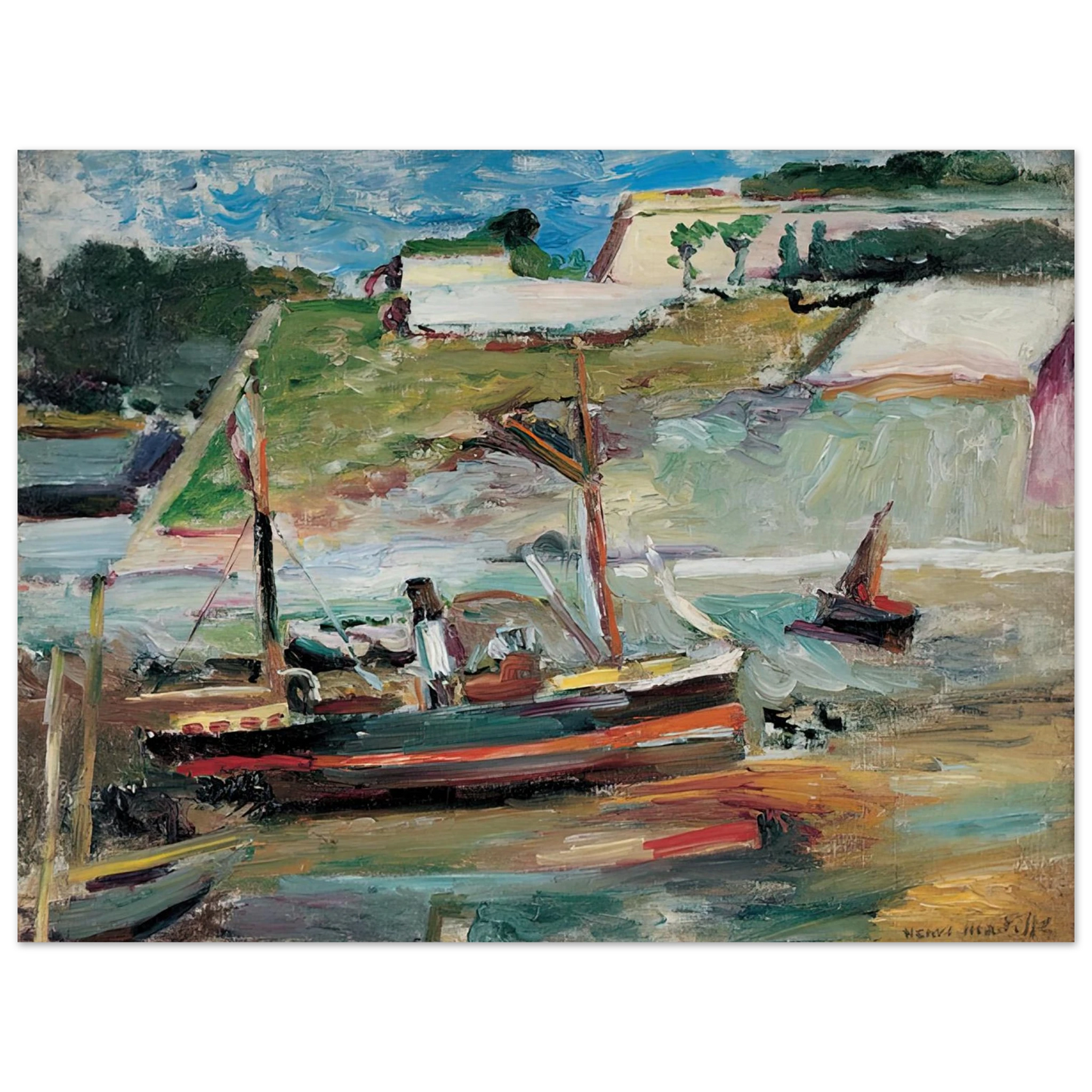 Henri Matisse - BELLE ILE LE PORT DE PALAIS 1896  75x100 cm / 30x40inches Fine Art Poster