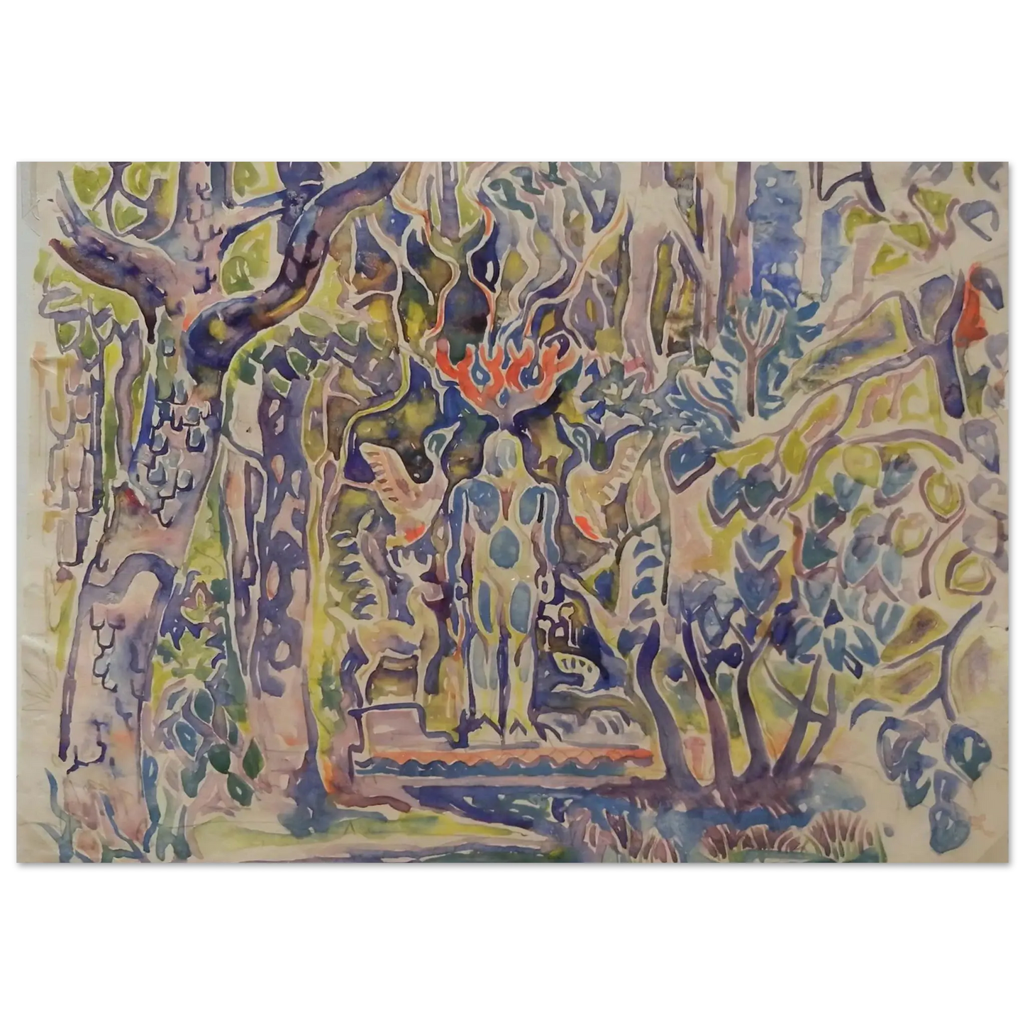 Walter Inglis Anderson - Walter Anderson Wall art - A1 (59.4 x 84.1  cm) - Premium Wooden Framed Poster With Fine Art Paper - Black frame