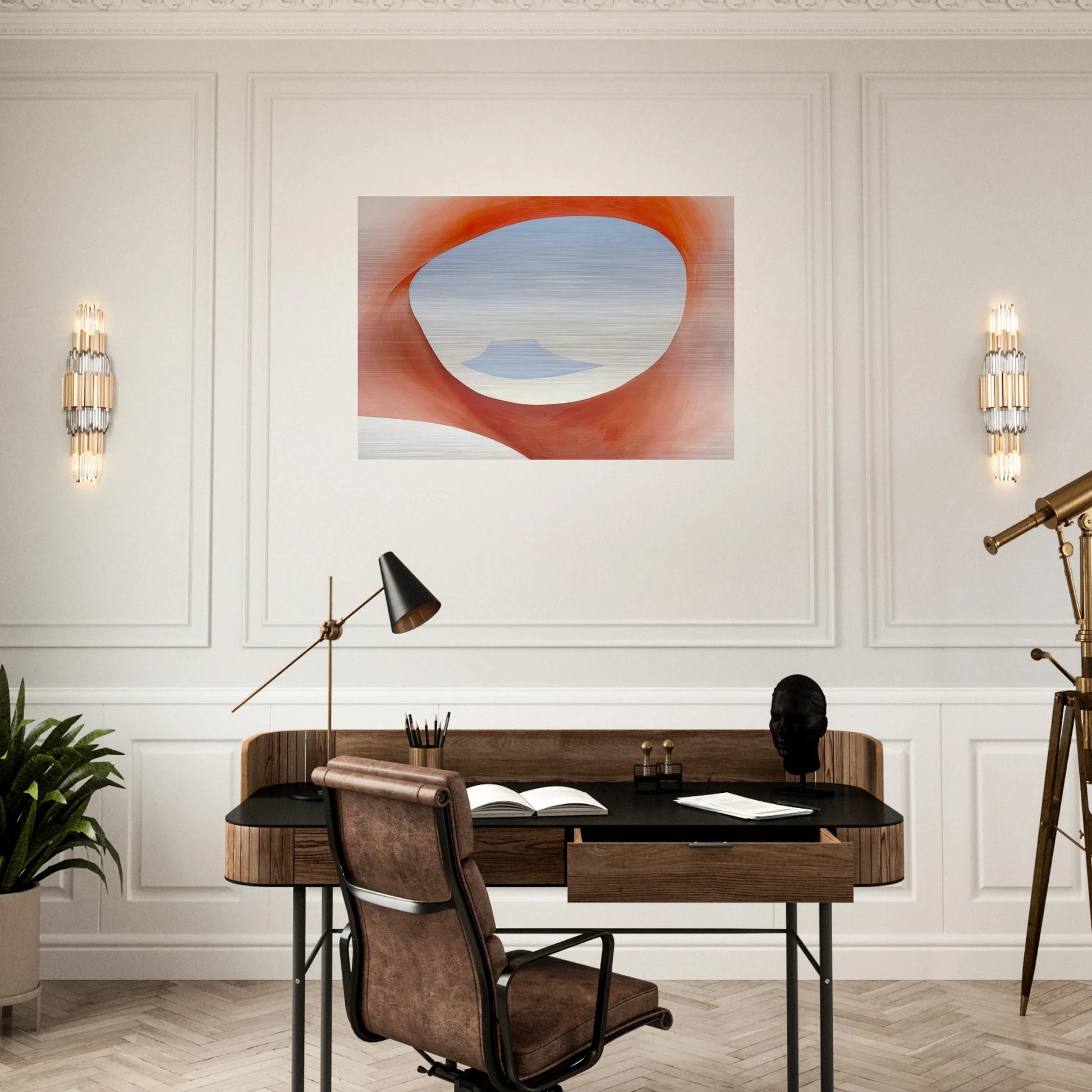 Pedernal - From the Ranch I - Georgia O'Keeffe Brushed Aluminum Print - 70x100 cm / 28x40 inches | Georgia O'Keeffe Aluminum Print | Georgia O'Keeffe Prints