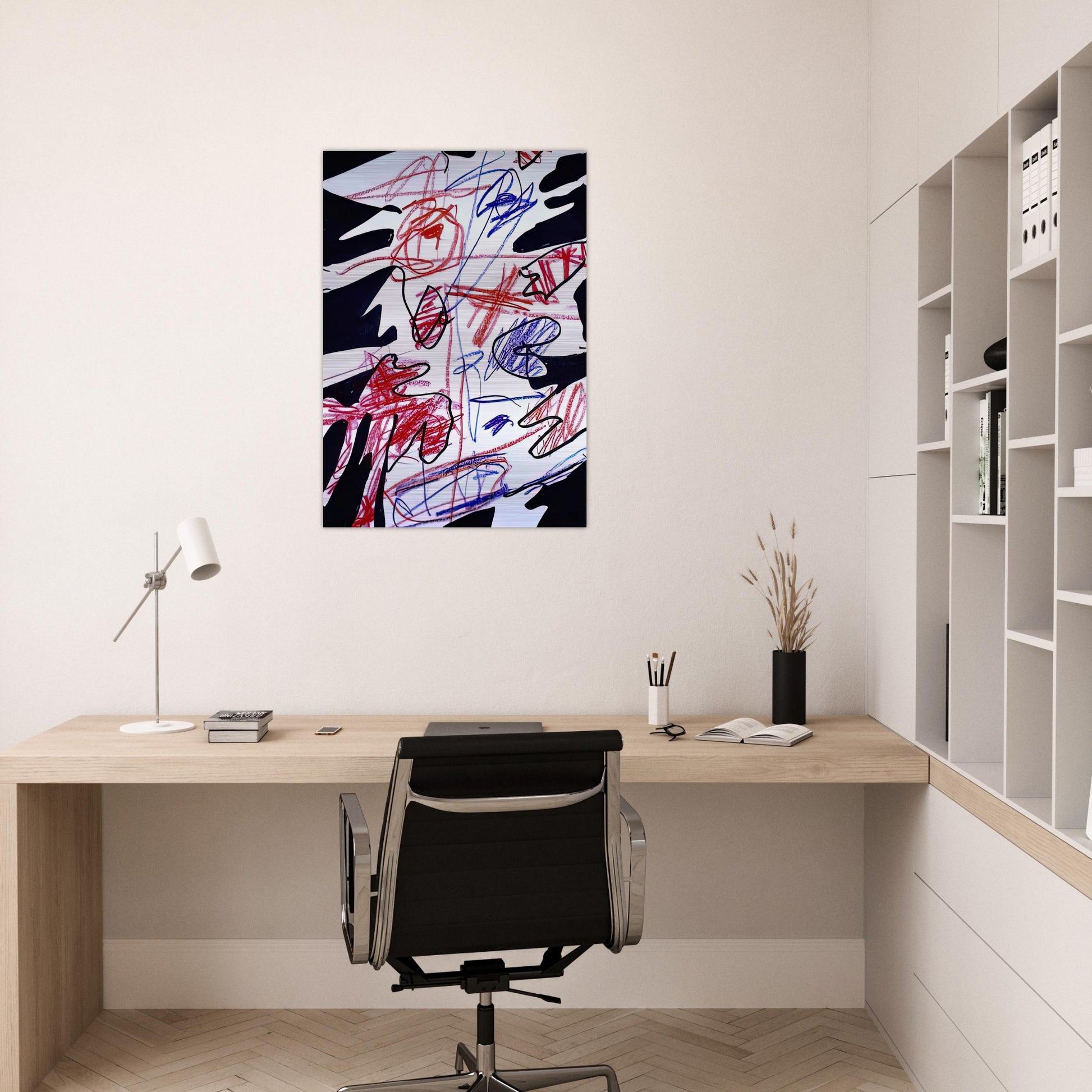 ACTIVATION XLVII - Jean Dubuffet Brushed Aluminum Print - 70x100 cm / 28x40 inches | Jean Dubuffet Aluminum Print | Jean Dubuffet Prints
