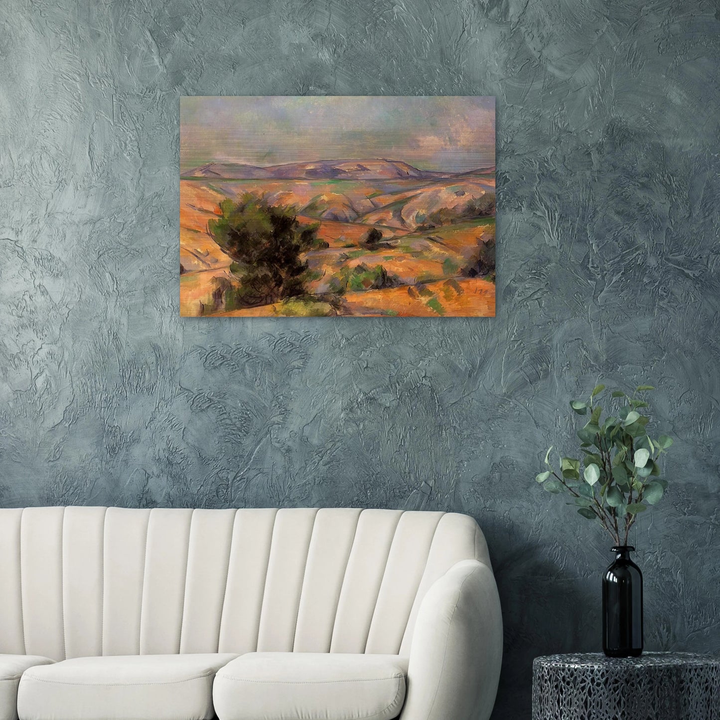 Mount Sainte-Victoire Seen from Gardanne - Paul Cézanne Brushed Aluminum Print - 70x100 cm / 28x40 inches | Paul Cézanne Aluminum Print | Paul Cézanne Prints