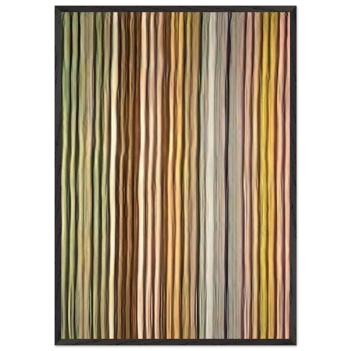 Long John - 1968 - Gene Davis 70x100 cm / 28x40 inches Framed Art Print – Black Wooden Frame
