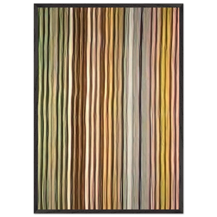 Long John - 1968 - Gene Davis 70x100 cm / 28x40 inches Framed Art Print – Black Wooden Frame