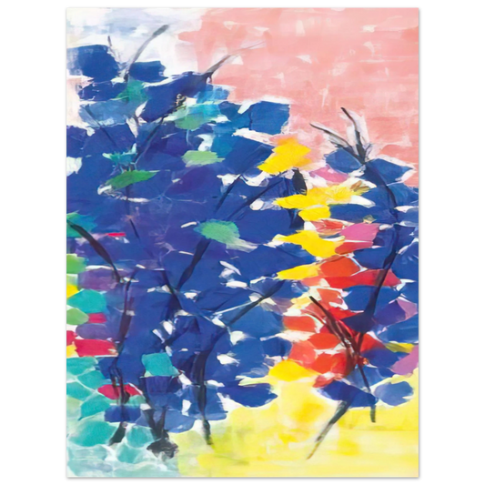 Alma Woodsey Thomas - UNTITLED FLORAL ABSTRACTION 1970  75x100 cm / 30x40inches Fine Art Poster