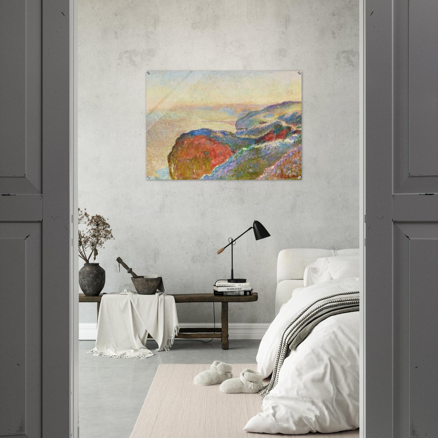 At Val Saint-Nicolas near Dieppe, Morning - claude monet Acrylic Print - 70x100 cm / 28x40″ inches