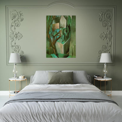 House in the garden - Pablo Picasso Brushed Aluminum Print - 70x100 cm / 28x40 inches | Pablo Picasso Aluminum Print | Pablo Picasso Prints