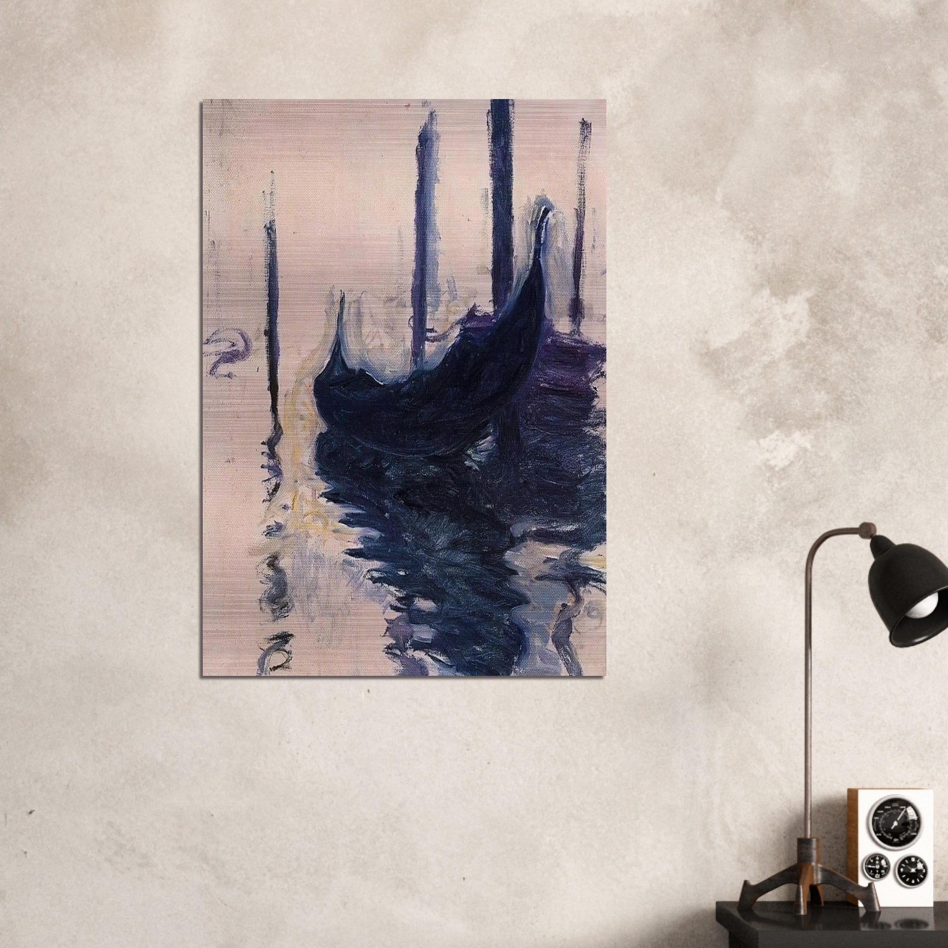 Gondola in Venice - claude monet Brushed Aluminum Print - 70x100 cm / 28x40 inches | claude monet Aluminum Print | claude monet Prints