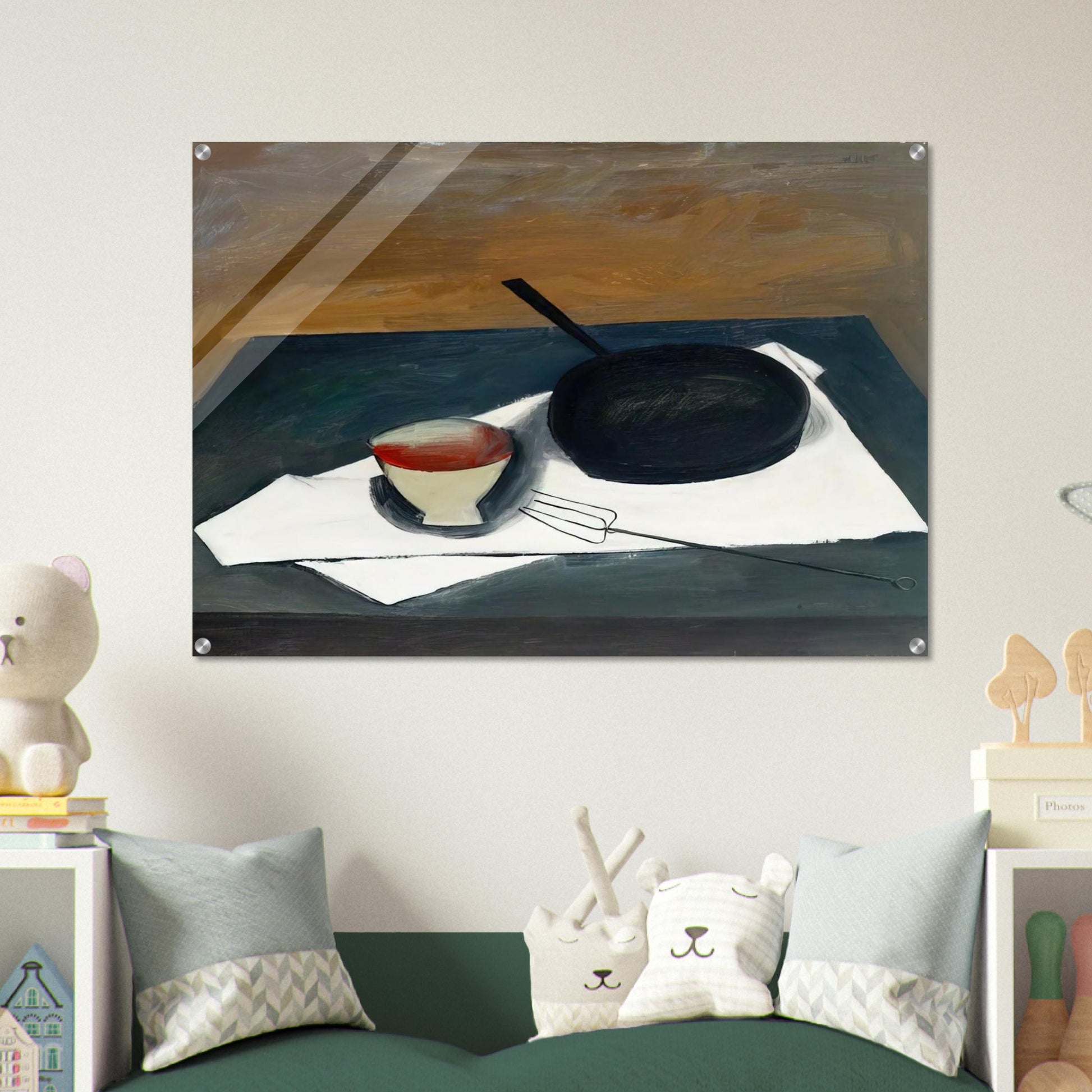 The Frying Pan - 1946 - William Scott Acrylic Print - 70x100 cm / 28x40″ inches | William Scott Wall Art | William Scott Prints