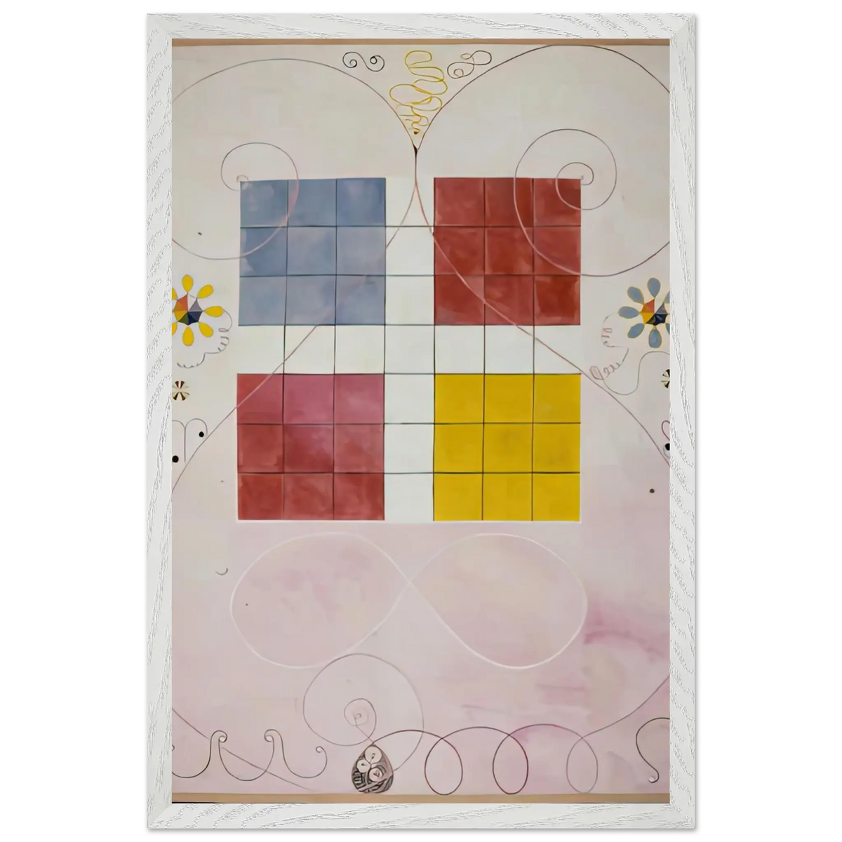 Hilma af Klint - DE TIO ST RSTA N 10 ALDERDOMEN 1907 Wall art - A3 (29.7 x 42  cm) - Premium Wooden Framed Poster With Fine Art Paper - Wood frame