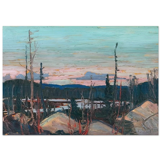 BURNT AREA WITH RAGGED ROCKS 1915 - Tom Thomson Brushed Aluminum Print - 70x100 cm / 28x40 inches | Tom Thomson Aluminum Print | Tom Thomson Prints