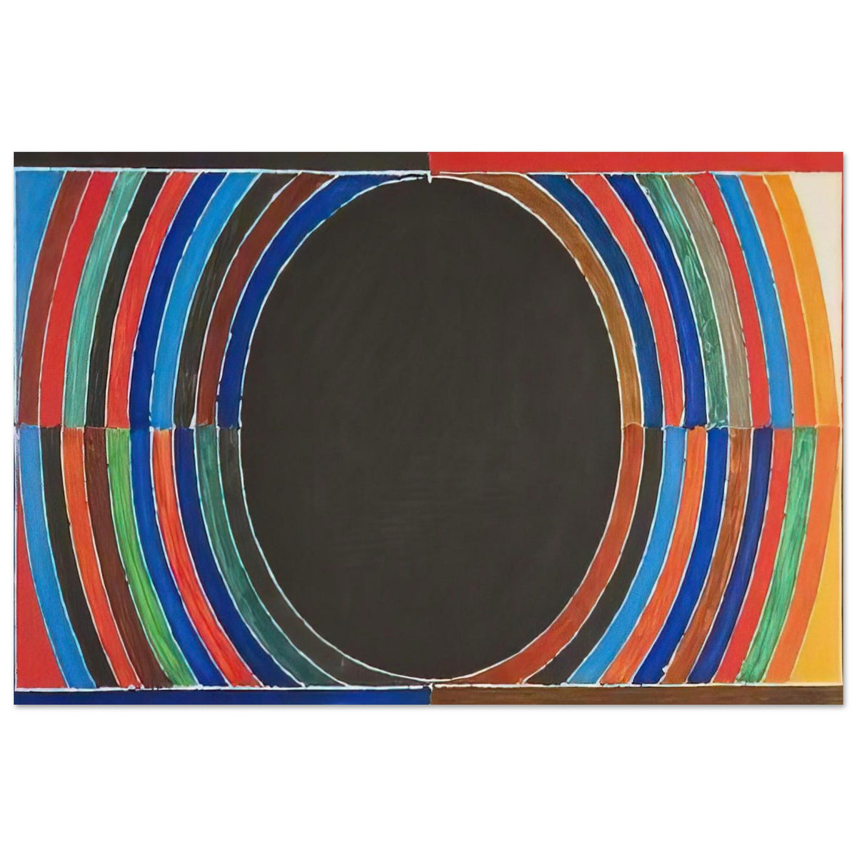 Composition V - Abstract Art - S. H. Raza Art Prints - 100x150 cm / 40x60″ inches | S. H. Raza Poster | S. H. Raza Prints
