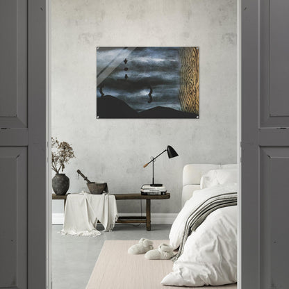 THE LINING OF SLEEP 1928 - Rene Magritte Acrylic Print - 70x100 cm / 28x40″ inches
