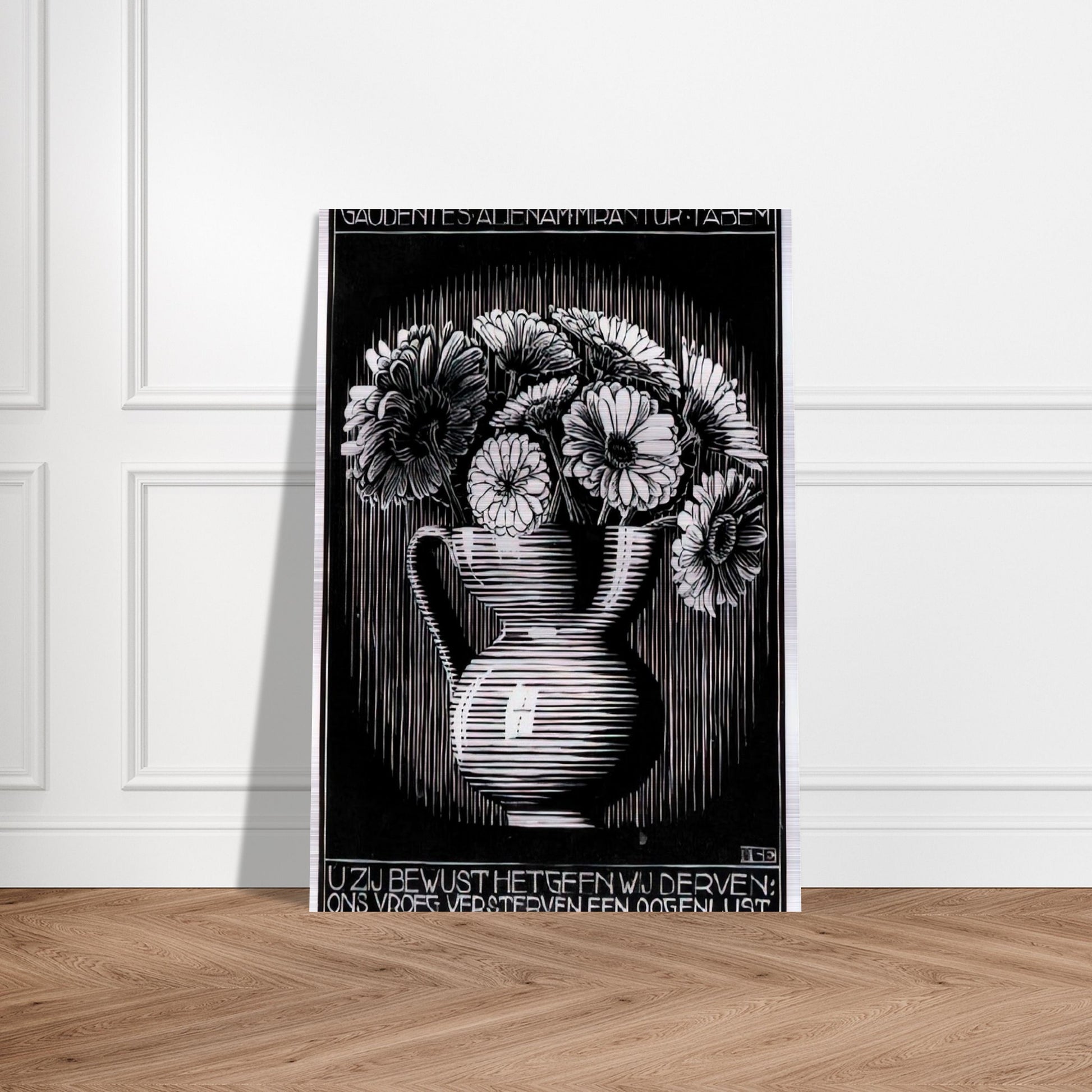 EMBLEMATA VASE - MC Escher Brushed Aluminum Print - 70x100 cm / 28x40 inches | MC Escher Aluminum Print | MC Escher Prints