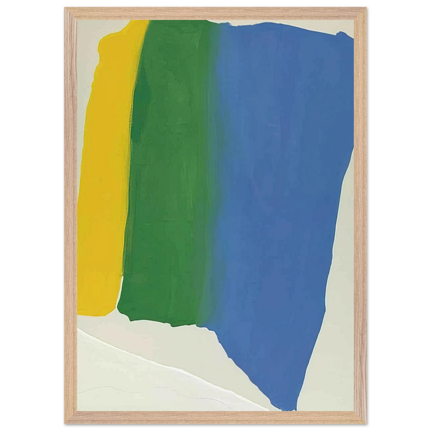 Helen Frankenthaler - Summer Insignia - 1969 Wall art - 30x45 cm / 12x18 inches - Premium Wooden Framed Poster With Fine Art Paper-canvas - Black frame