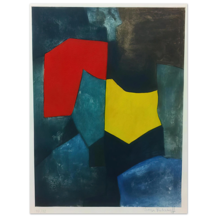 Serge Poliakoff - XVI - 1964  75x100 cm / 30x40inches Fine Art Poster