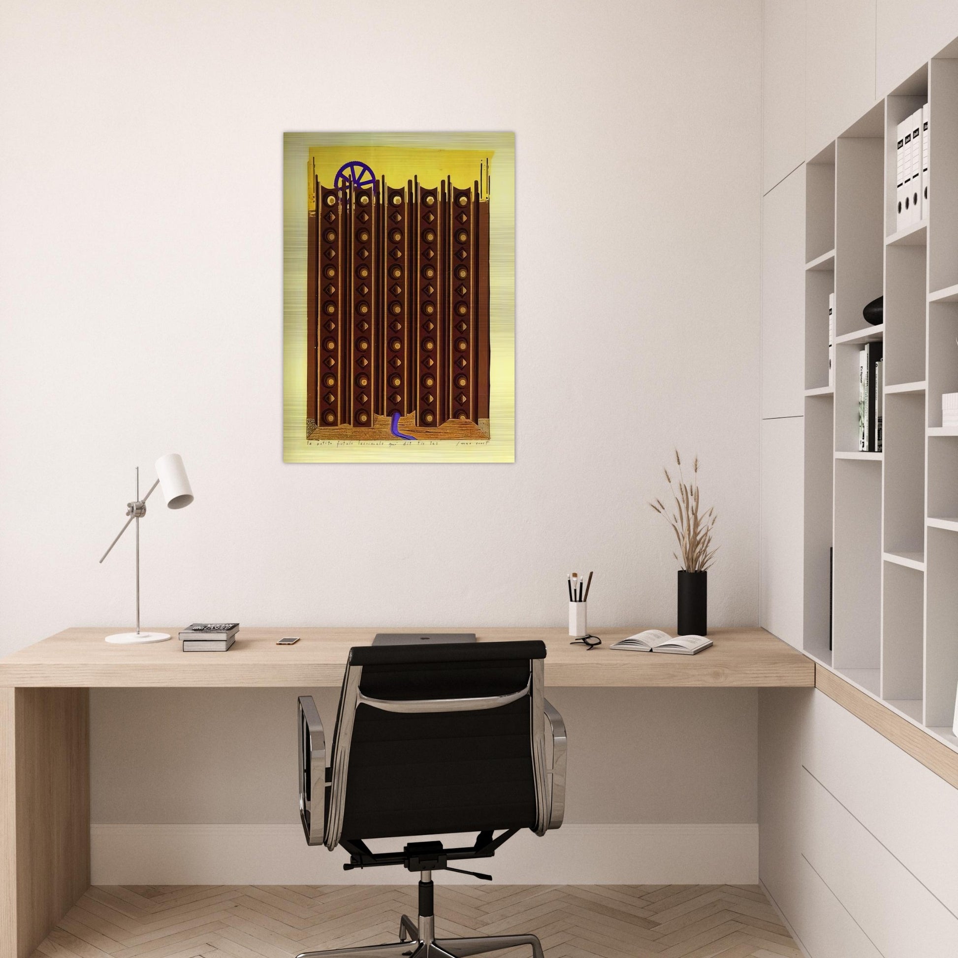 The Small Fistule That Says Tic Tac - Max Ernst Brushed Aluminum Print - 70x100 cm / 28x40 inches | Max Ernst Aluminum Print | Max Ernst Prints