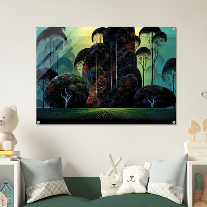 Mendacino - Eyvind Earle Acrylic Print - 70x100 cm / 28x40″ inches