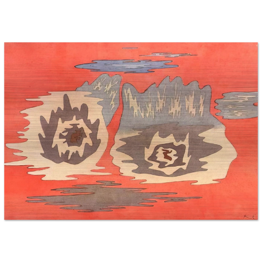 THE PLACE OF THE TWINS 1929 - Paul Klee Brushed Aluminum Print - 70x100 cm / 28x40 inches | Paul Klee Aluminum Print | Paul Klee Prints