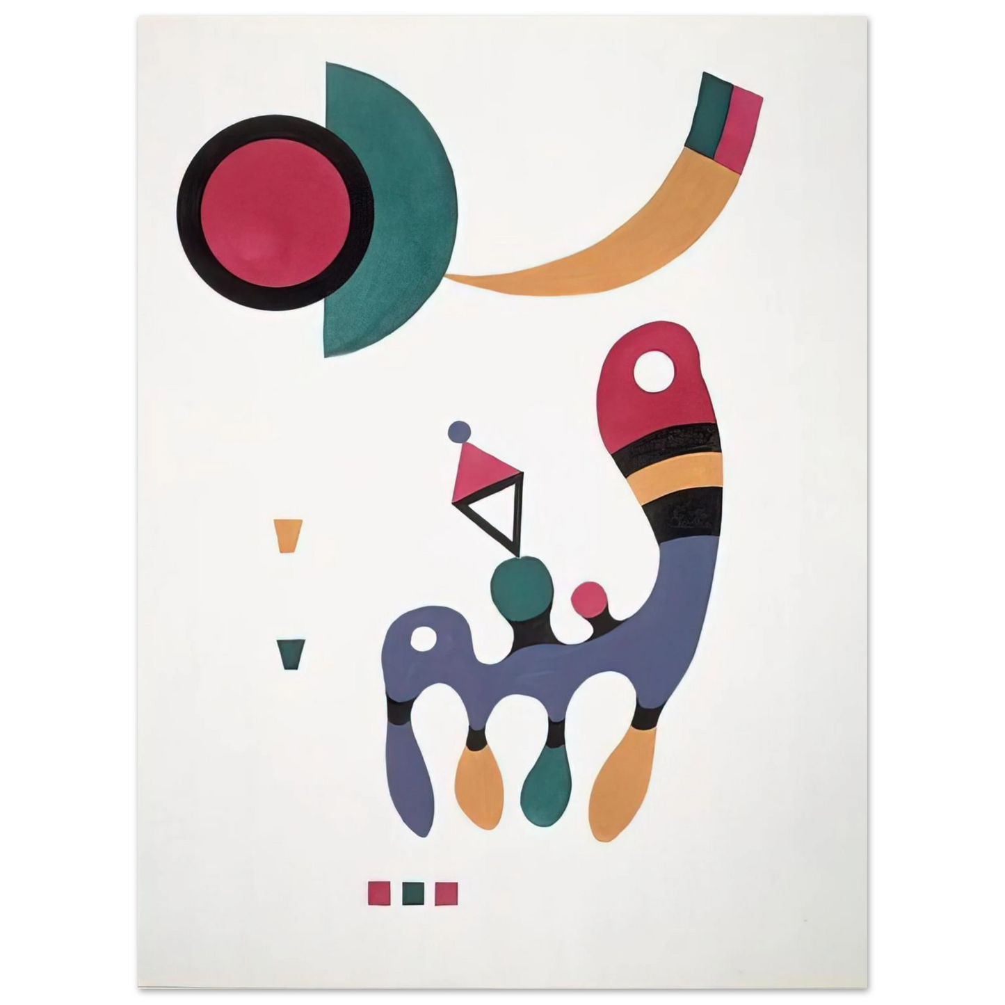 Wassily Kandinsky - COMPOSITION 1944  75x100 cm / 30x40inches Fine Art Poster