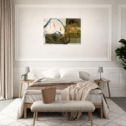 New River Watercolor, Series I, #5 - 1988 - John Cage Acrylic Print - 70x100 cm / 28x40″ inches