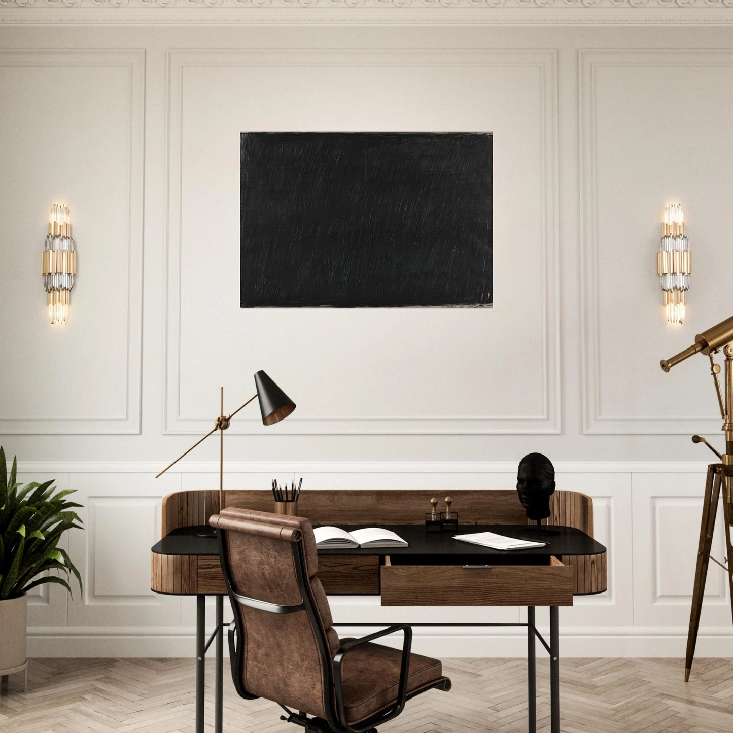 Drawing 25.4.60 - 1960 - Bob Law Brushed Aluminum Print - 70x100 cm / 28x40 inches | Bob Law Aluminum Print | Bob Law Prints