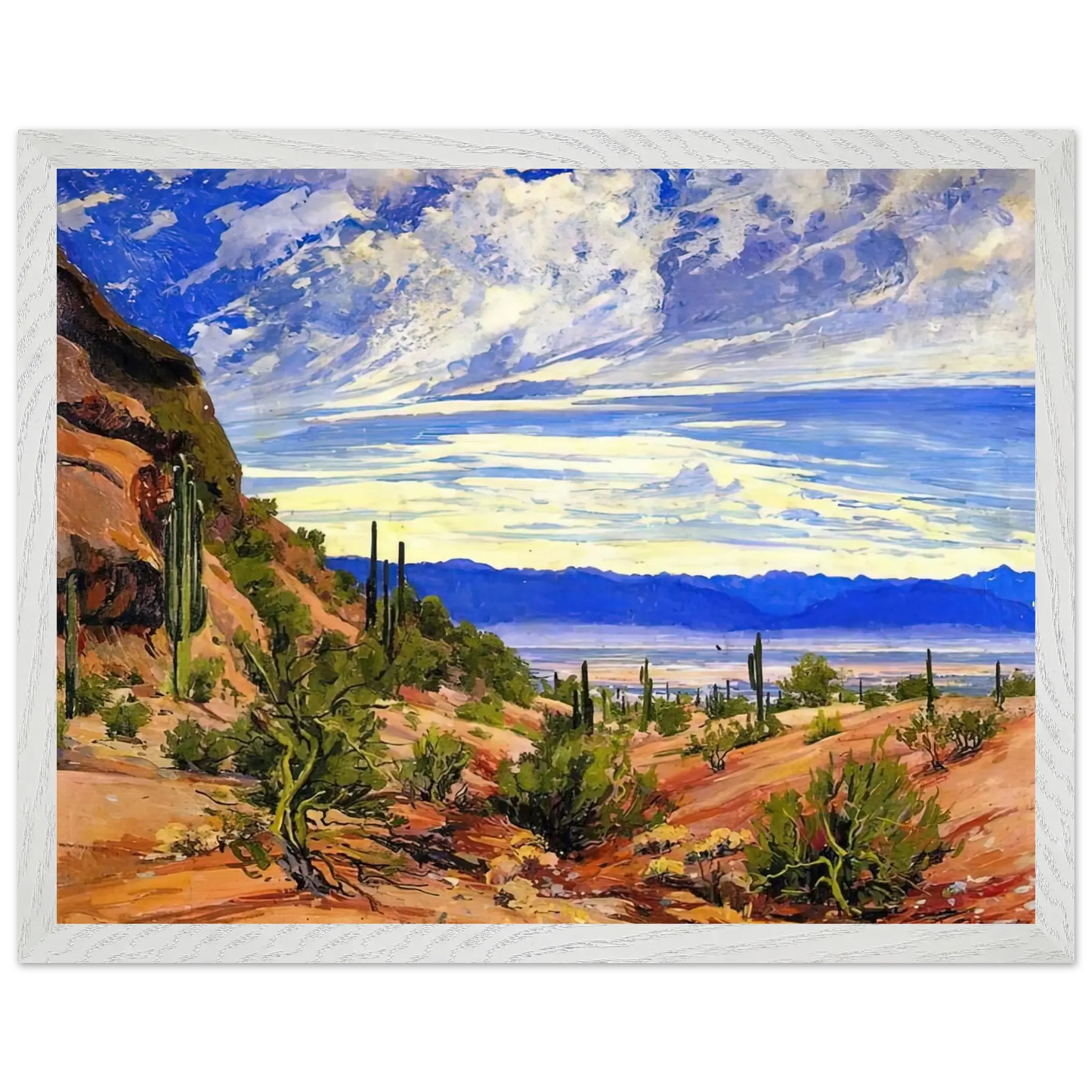 Maynard Dixon - WASHOE WICKIUP 1919 Wall art - 30x40 cm / 12x16 Inches - Premium Wooden Framed Poster With Fine Art Paper - Black frame