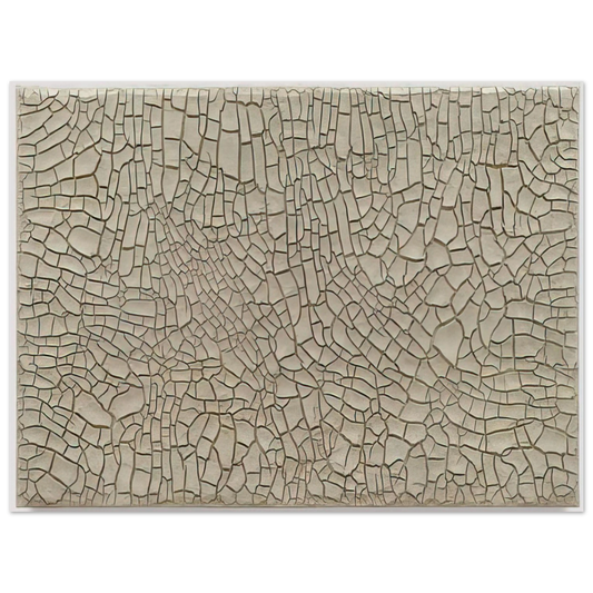 Alberto Burri - Cretto Grande Bianco - 1982  75x100 cm / 30x40inches Fine Art Poster