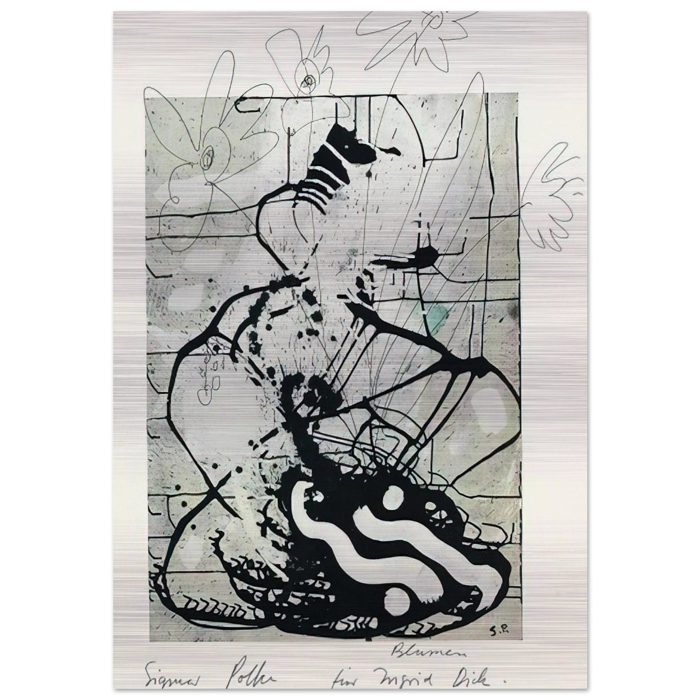 BLUMEN 1985 - Sigmar Polke Brushed Aluminum Print - 70x100 cm / 28x40 inches | Sigmar Polke Aluminum Print | Sigmar Polke Prints