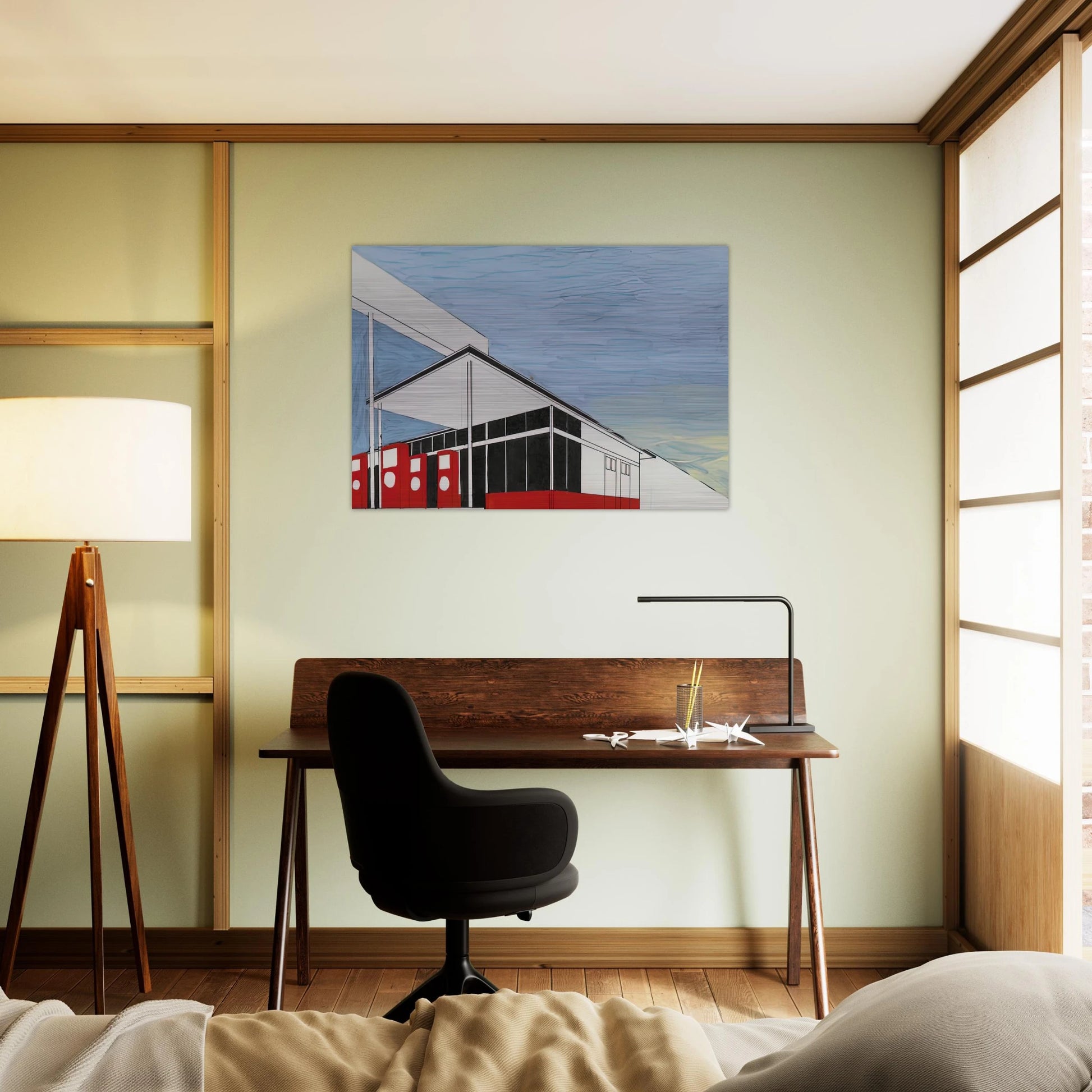 STANDARD STUDY 3 1963 - Edward Ruscha Brushed Aluminum Print - 70x100 cm / 28x40 inches | Edward Ruscha Aluminum Print | Edward Ruscha Prints