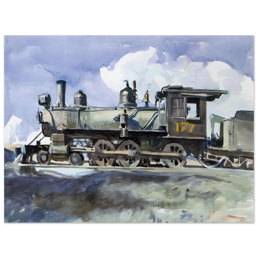 Edward Hopper - D. and R. G. Locomotive Fine Art Poster