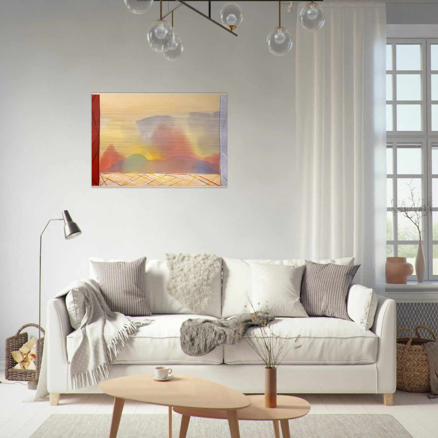 Sun In The East - 1988 - Ronnie Landfield Brushed Aluminum Print - 70x100 cm / 28x40 inches | Ronnie Landfield Aluminum Print | Ronnie Landfield Prints