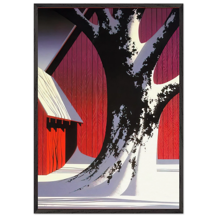 Ruby - Eyvind Earle 70x100 cm / 28x40 inches Framed Art Print – Black Wooden Frame