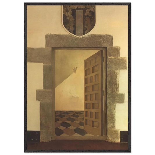 OVERTURE IN TROMPE L OEIL - Salvador Dali 70x100 cm / 28x40 inches Framed Art Print – Black Wooden Frame