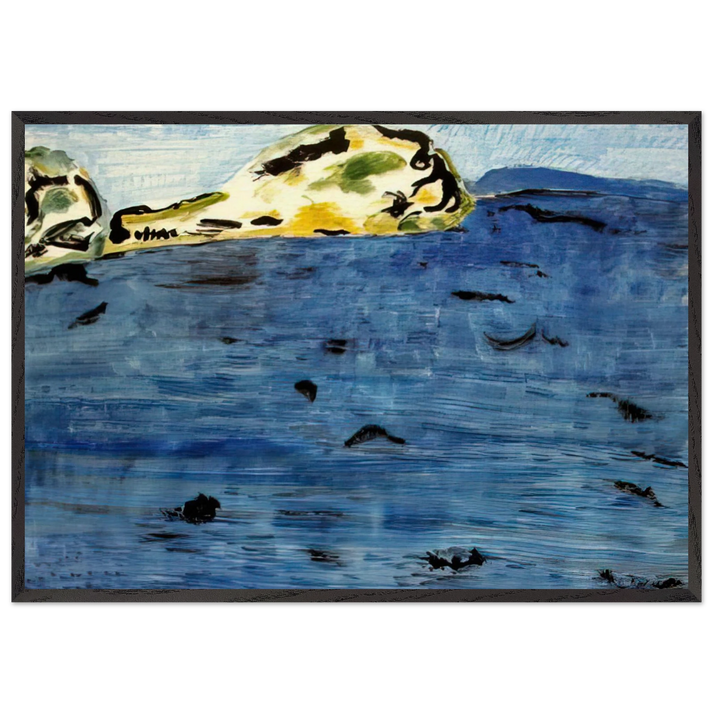 Blue Bay and Dunes - 1961 - Milton Avery 70x100 cm / 28x40 inches Framed Art Print – Black Wooden Frame