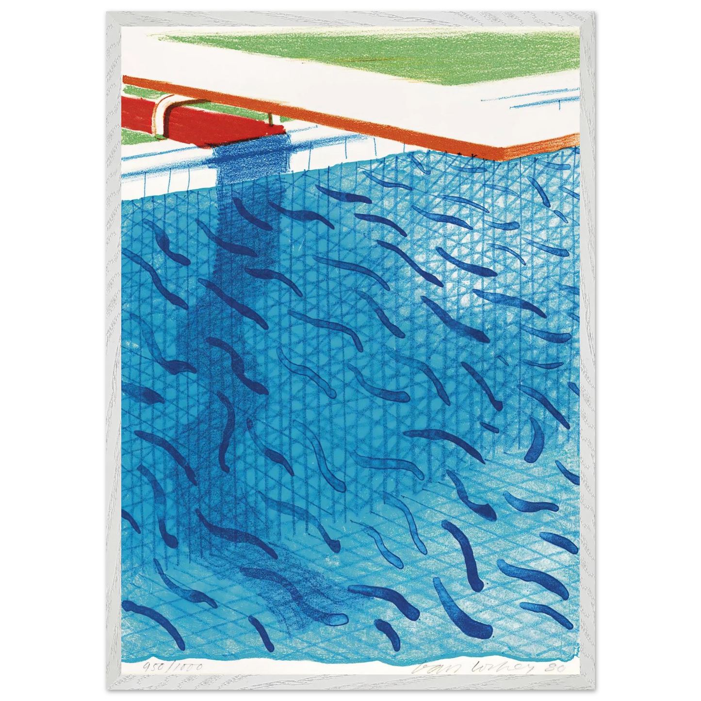 David Hockney - David Hockney Wall art - 27x35 cm / 11x14 inches - Premium Wooden Framed Poster With Fine Art Paper-canvas - Wood frame