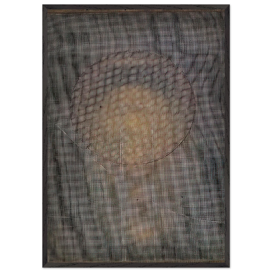 Espejo de sacrista - Art Informel - Manuel Rivera 70x100 cm / 28x40 inches Framed Art Print – Black Wooden Frame