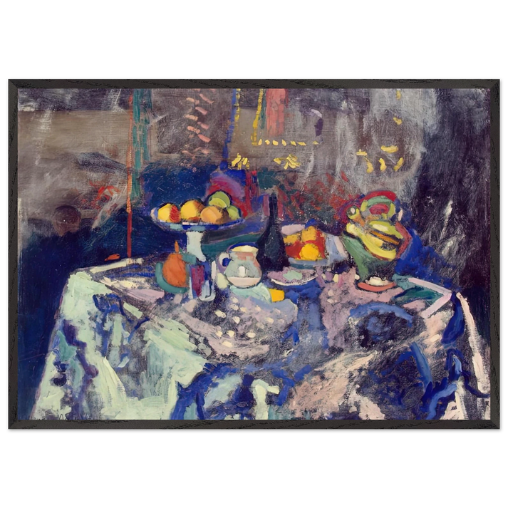 VASE BOTTLE AND FRUIT 1906 - Henri Matisse 70x100 cm / 28x40 inches Framed Art Print – Black Wooden Frame