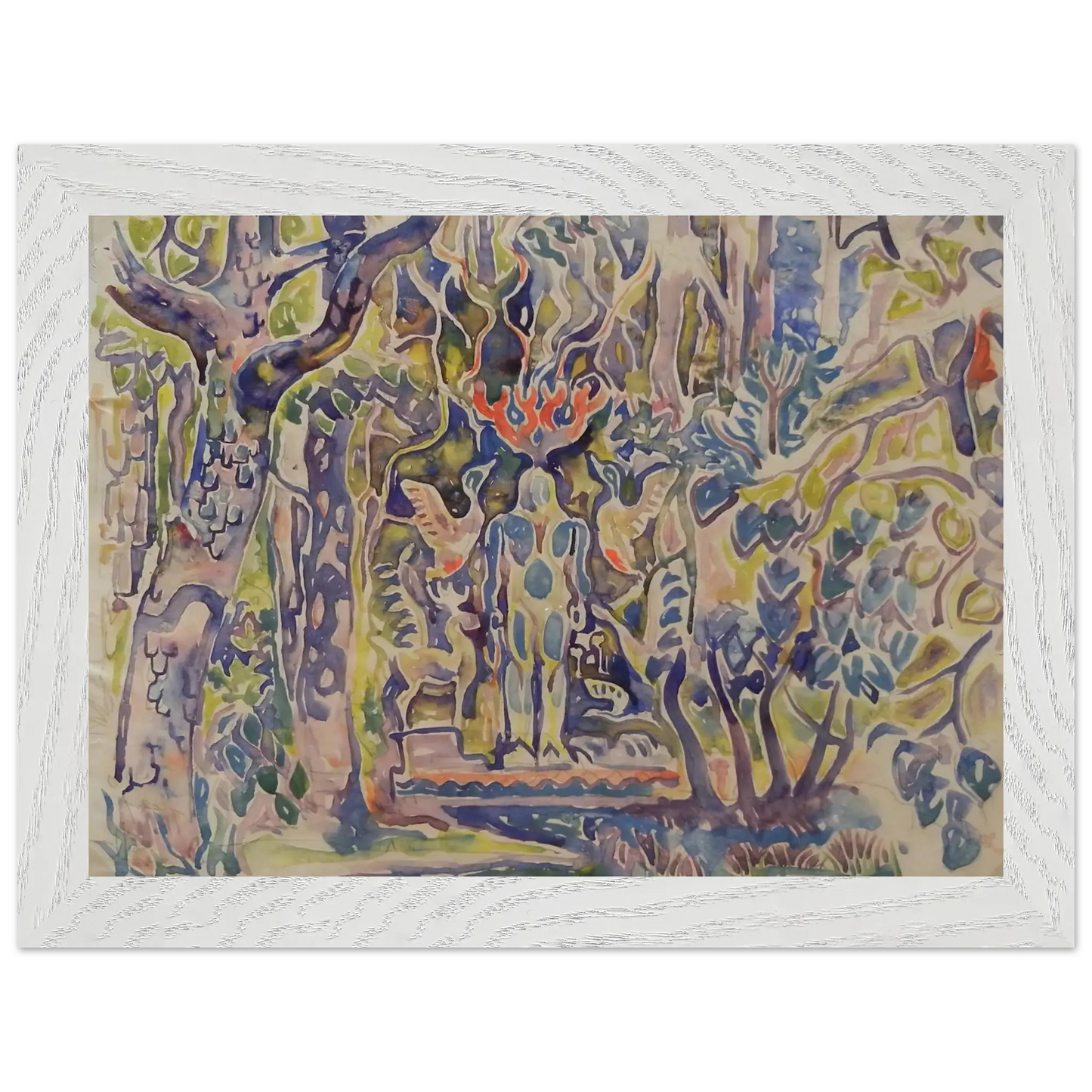 Walter Inglis Anderson - Walter Anderson Wall art - 30x40 cm / 12x16 Inches - Premium Wooden Framed Poster With Fine Art Paper - White frame