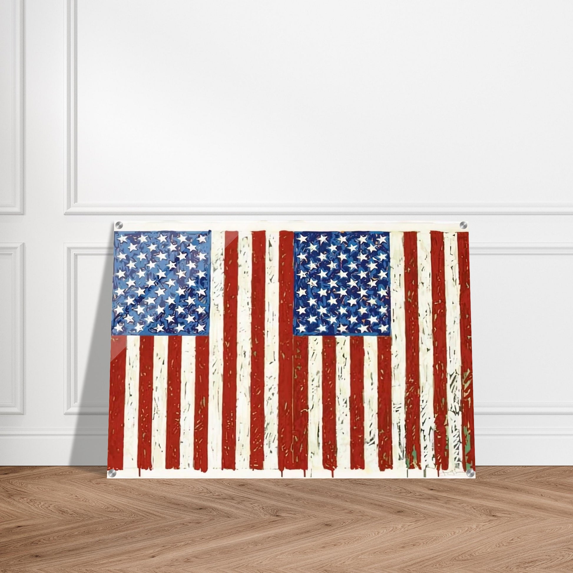 FLAGS I ULAE 128 - Jasper Johns Acrylic Print - 70x100 cm / 28x40″ inches