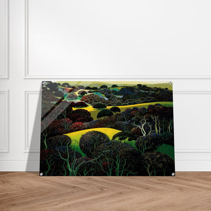 Santa Ynez Memories - Eyvind Earle Acrylic Print - 70x100 cm / 28x40″ inches | Eyvind Earle Wall Art | Eyvind Earle Prints