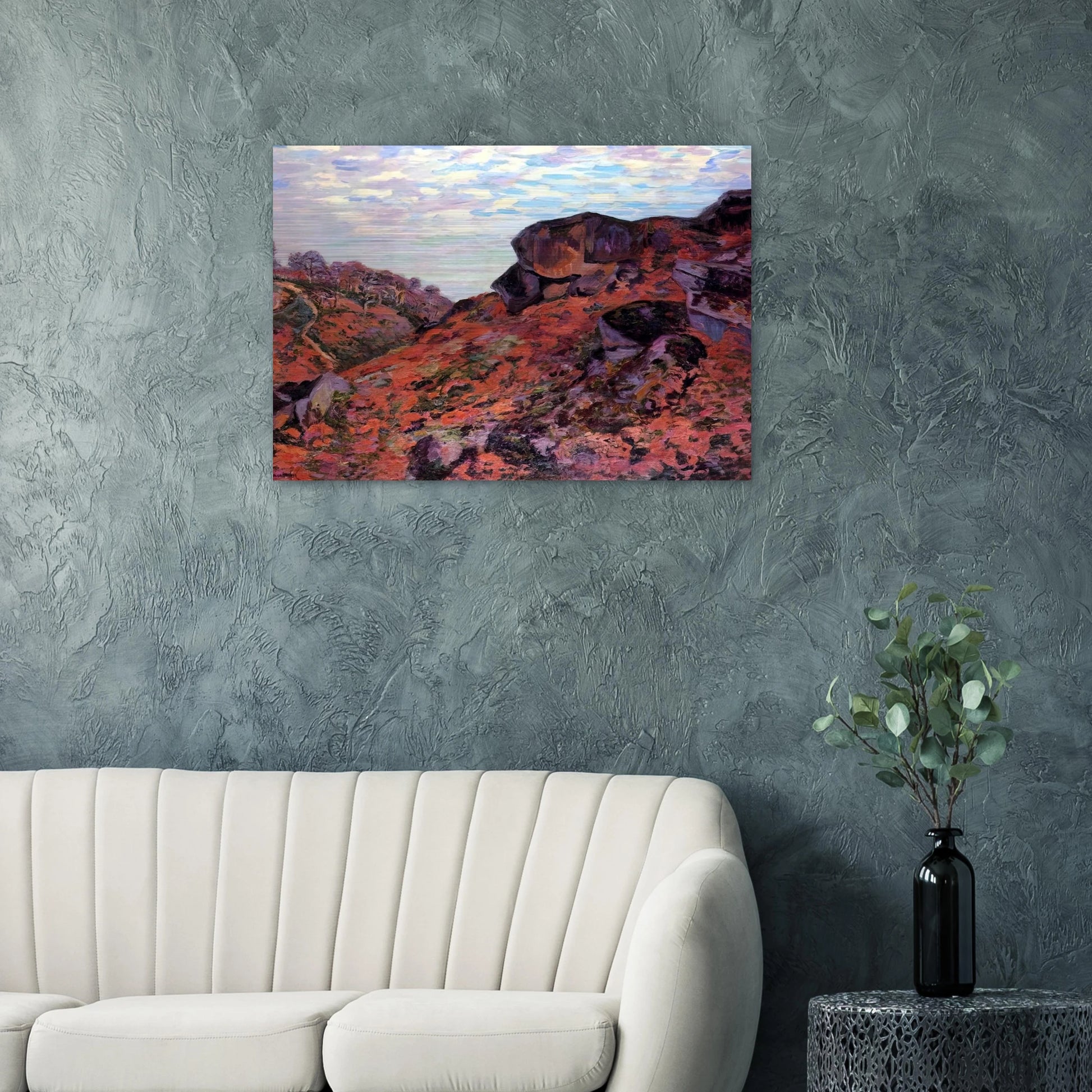 Crozant, les Monts Sedelle, matin - 1895 - Armand Guillaumin Brushed Aluminum Print - 70x100 cm / 28x40 inches | Armand Guillaumin Aluminum Print | Armand Guillaumin Prints
