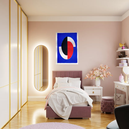 COMPOSITION RED BLUE BLACK WHITE - Sonia Delaunay Brushed Aluminum Print - 70x100 cm / 28x40 inches | Sonia Delaunay Aluminum Print | Sonia Delaunay Prints