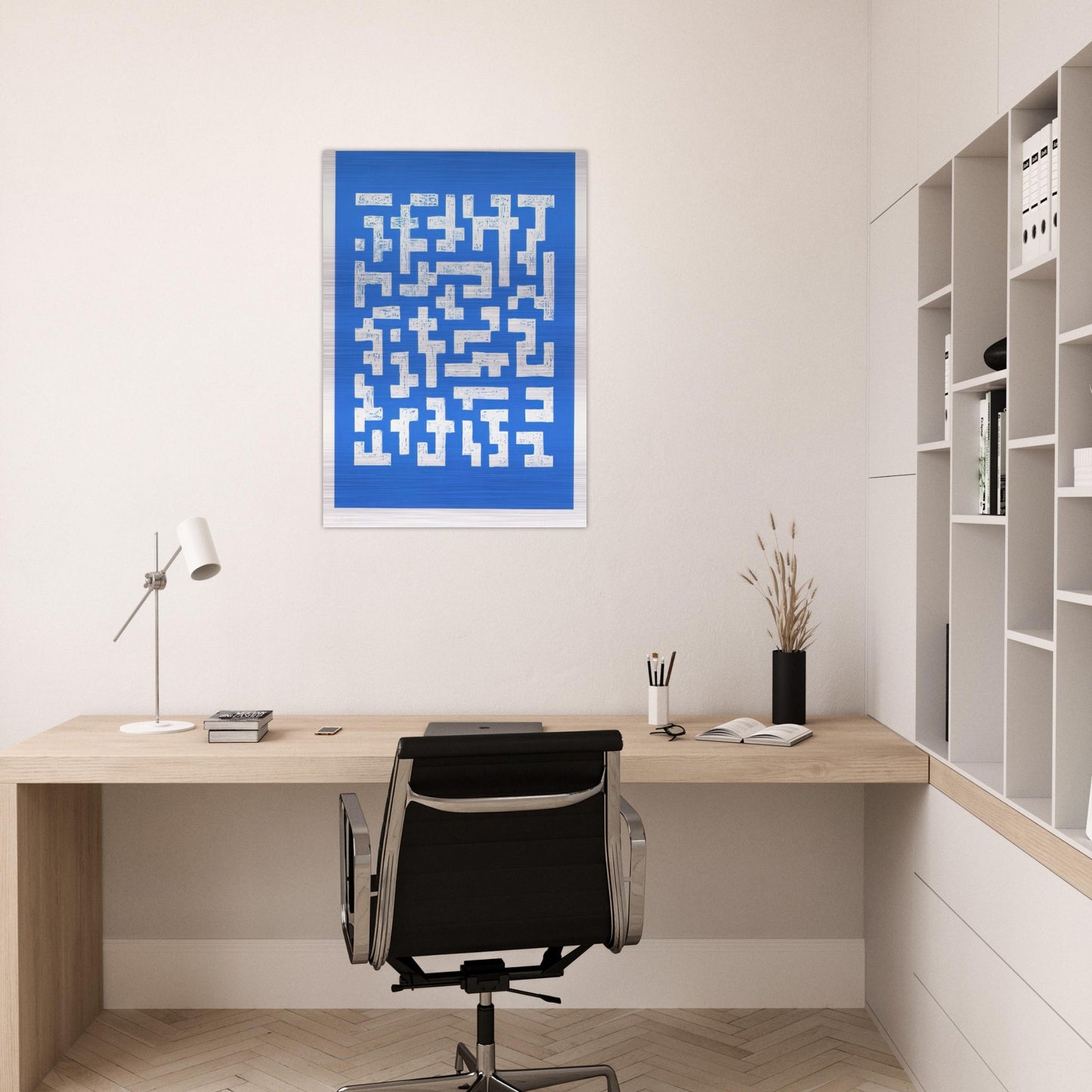 DOUBLE IMPRESSION IV 1978 - Anni Albers Brushed Aluminum Print - 70x100 cm / 28x40 inches | Anni Albers Aluminum Print | Anni Albers Prints