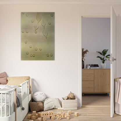 Leafage and Drops - Jean Arp Brushed Aluminum Print - 70x100 cm / 28x40 inches | Jean Arp Aluminum Print | Jean Arp Prints
