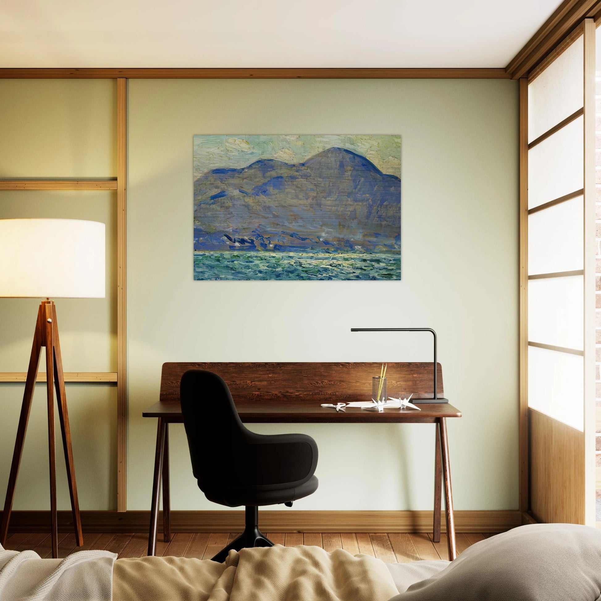 Mt. Beacon at Newburgh - Childe Hassam Brushed Aluminum Print - 70x100 cm / 28x40 inches | Childe Hassam Aluminum Print | Childe Hassam Prints