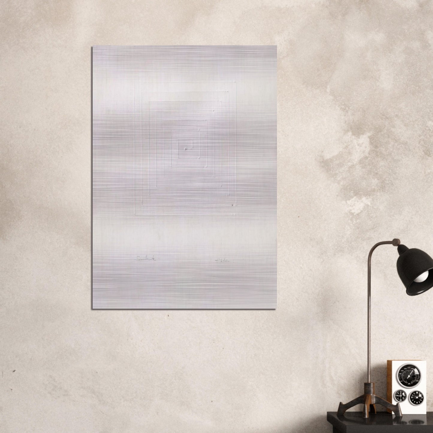 Similmente - Spatialism - Enrico Castellani Brushed Aluminum Print - 70x100 cm / 28x40 inches | Enrico Castellani Aluminum Print | Enrico Castellani Prints
