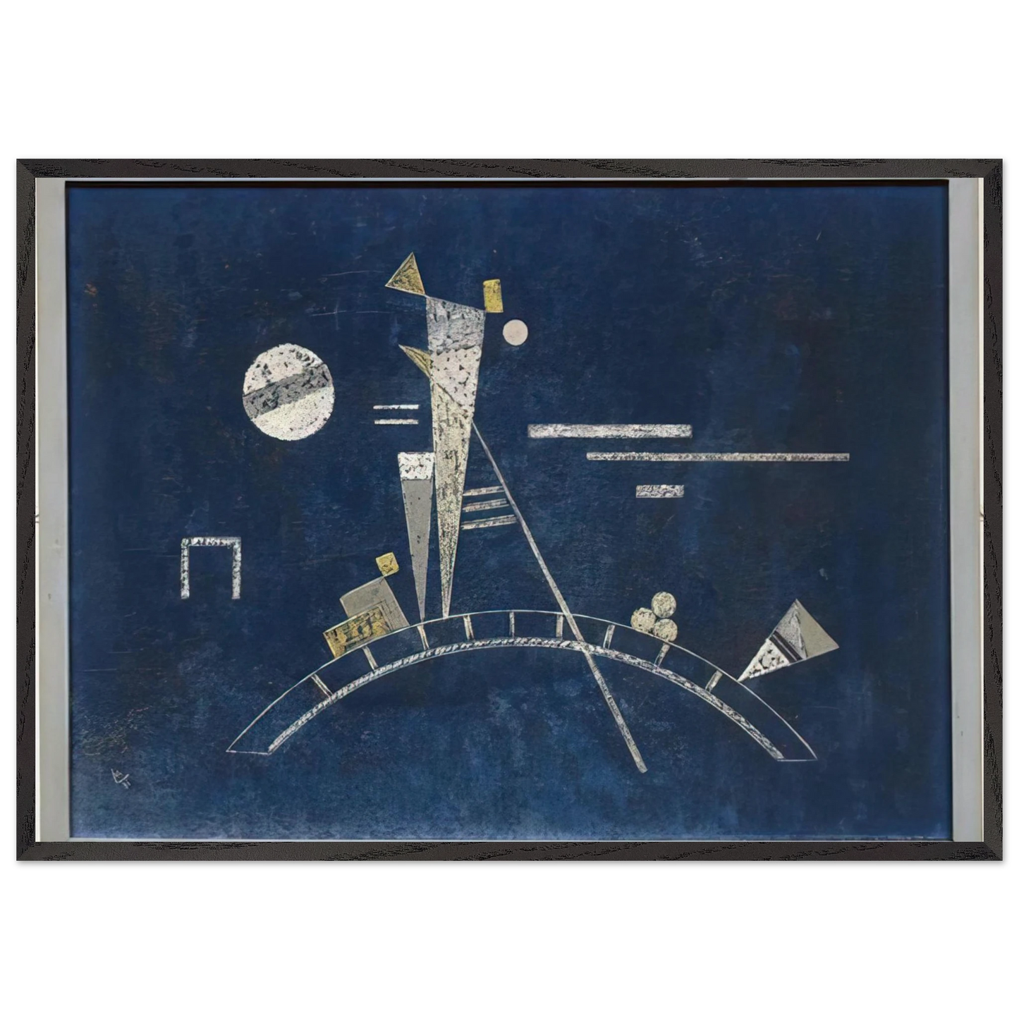 FRAGILE 1931 - Wassily Kandinsky 70x100 cm / 28x40 inches Framed Art Print – Black Wooden Frame