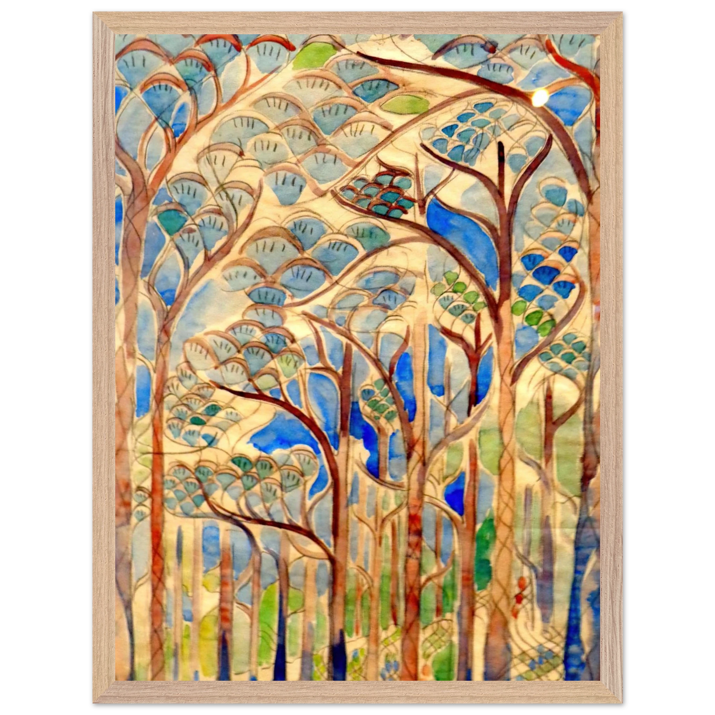 Walter Inglis Anderson - Walter Anderson Wall art - 28x43  cm / XL (11x17 inches) - Premium Wooden Framed Poster With Fine Art Paper-canvas - White frame