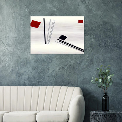 Painting in red and black - 1956 - Lygia Pape Brushed Aluminum Print - 70x100 cm / 28x40 inches | Lygia Pape Aluminum Print | Lygia Pape Prints